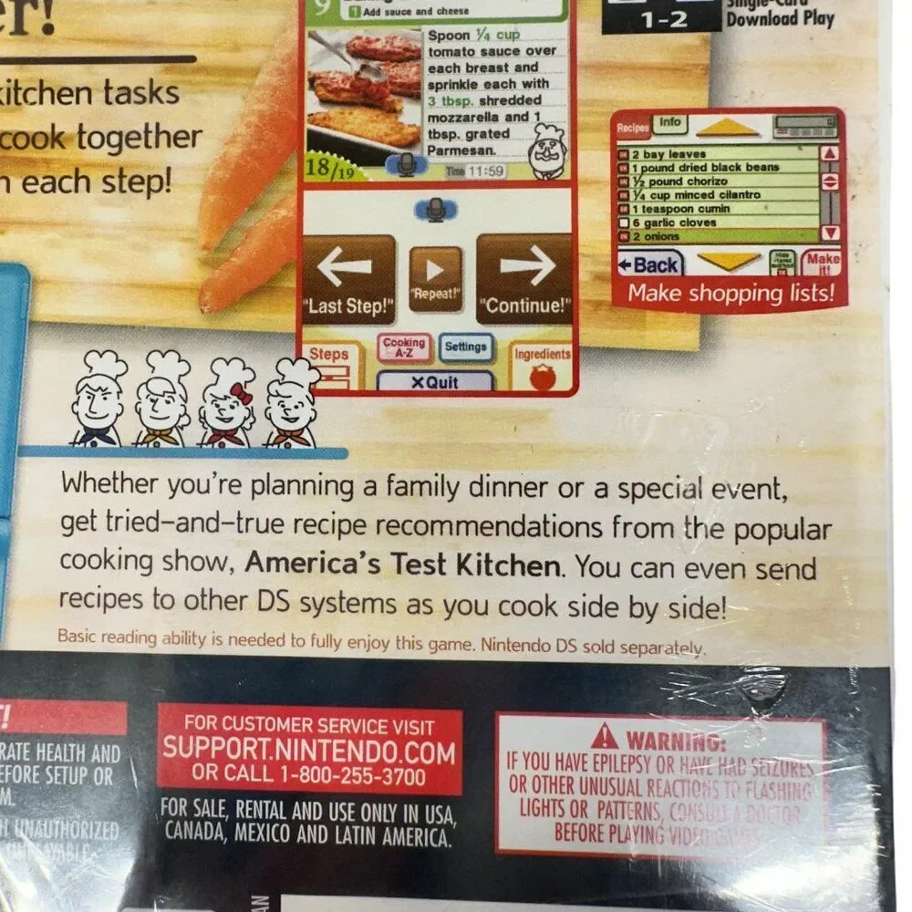 DS America's Test Kitchen Let's Get Cooking